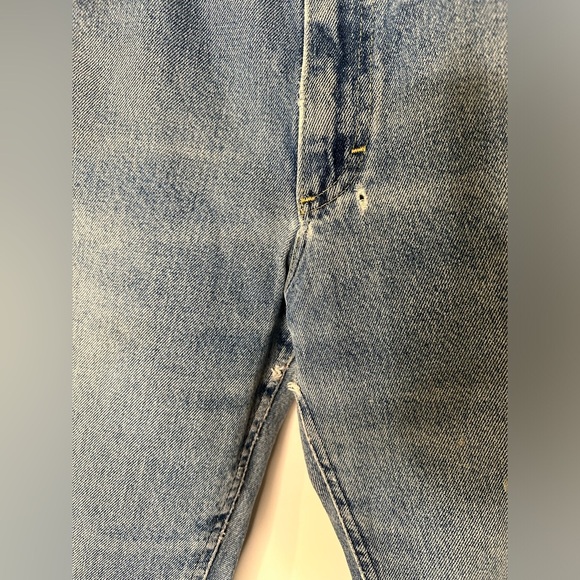 VINTAGE Lee Jeans Size 15 USA MADE Mom High Rise Faded Broken In Patina - Picture 3 of 16
